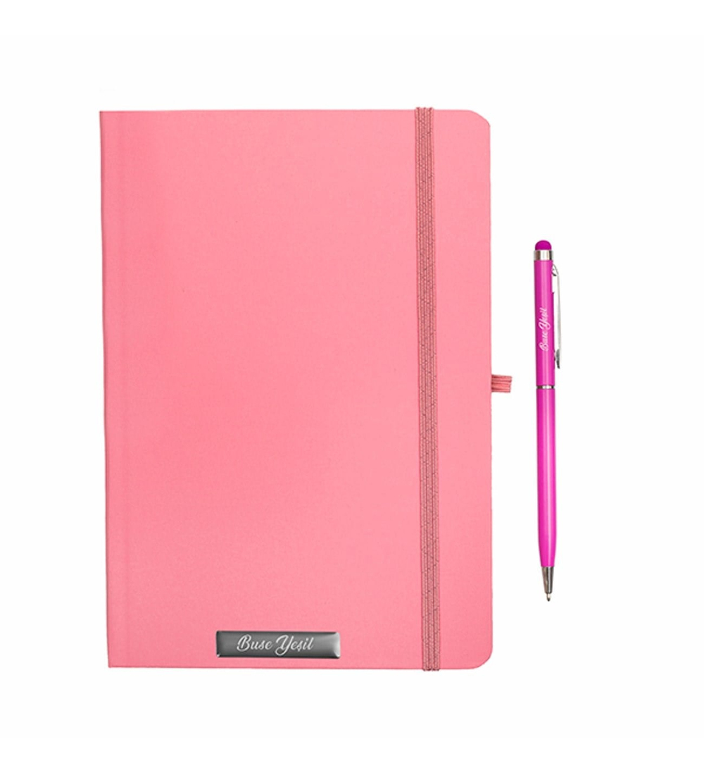 İsme Özel Renkli Defter ve Kalem Seti - Renk Seçenekli