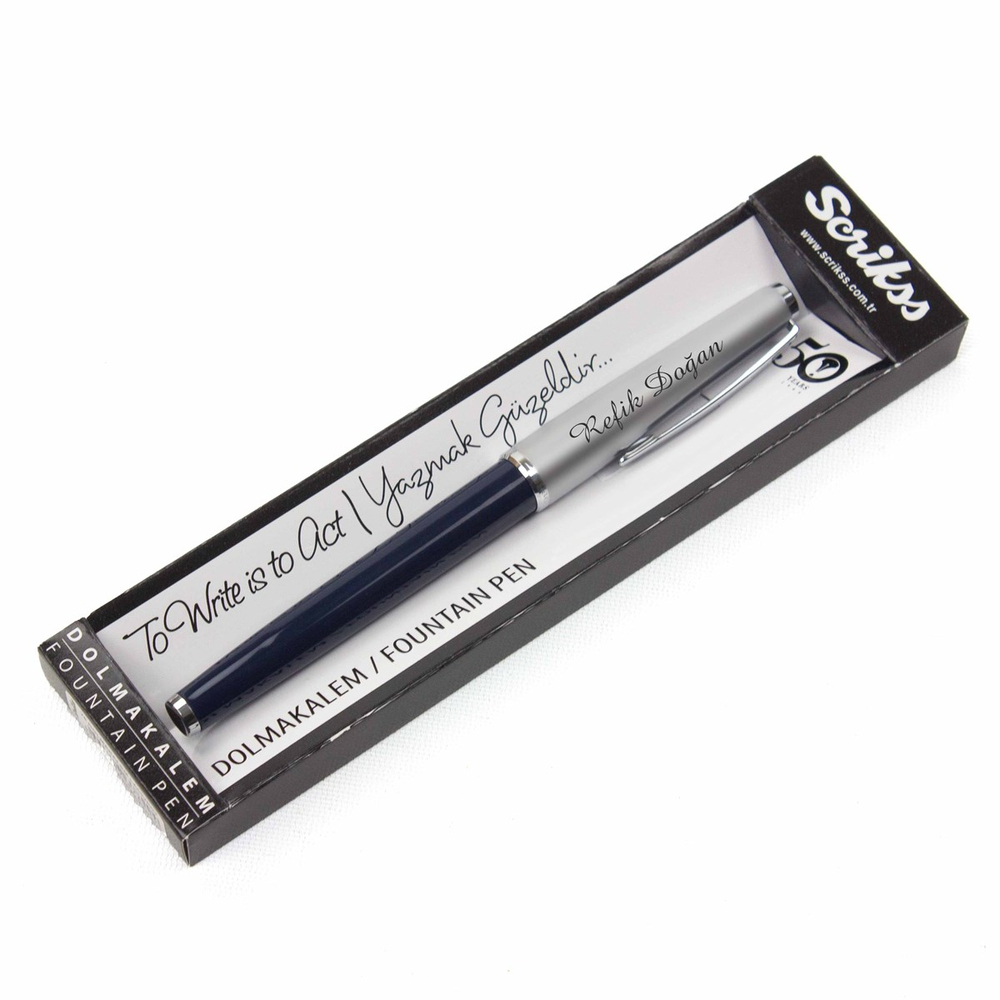 İsme Özel Scrikss Lacivert Gövdeli Dolma Kalem