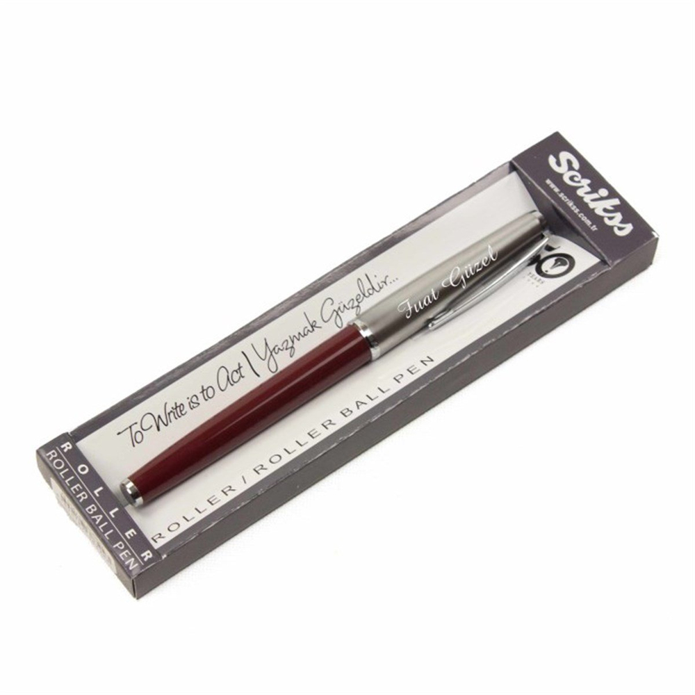 İsme Özel Scrikss Metal Roller Kalem Bordo