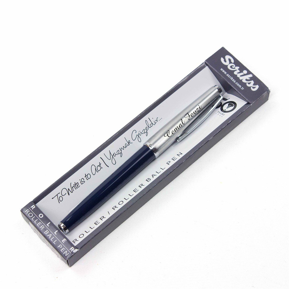 İsme Özel Scrikss Metal Roller Kalem Lacivert