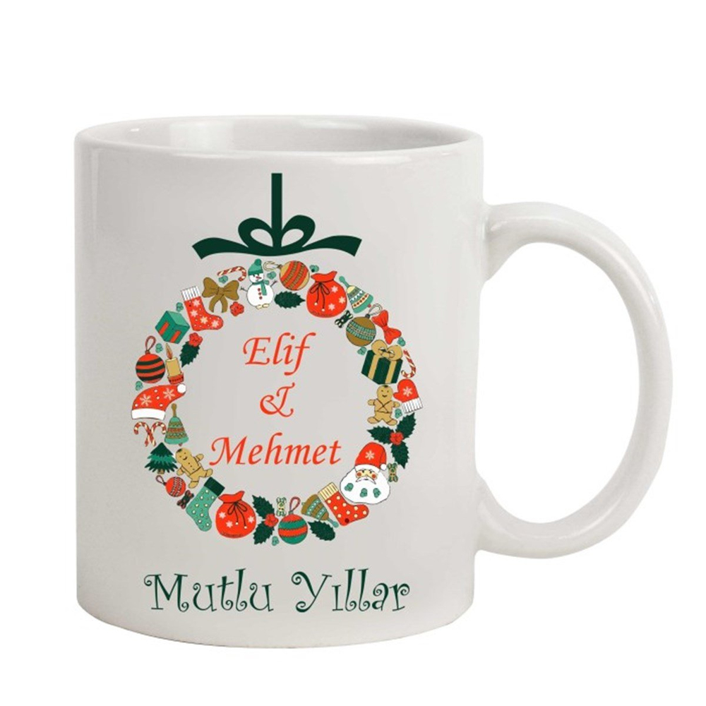 İsme Özel Tasarımlı Kupa Bardak - Mutlu Yıllar M3