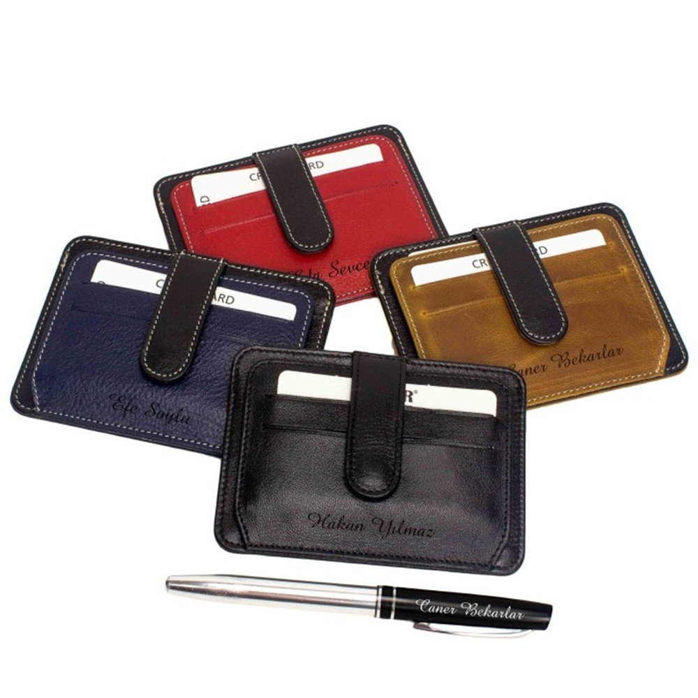 İsme Özel Vekar Deri Çıtlı Yeni Nesil Kartlık Cüzdan V03