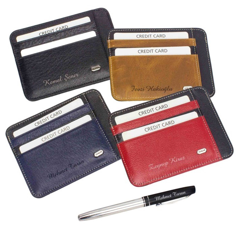 İsme Özel Vekar Deri Yeni Nesil Kartlık Cüzdan V313
