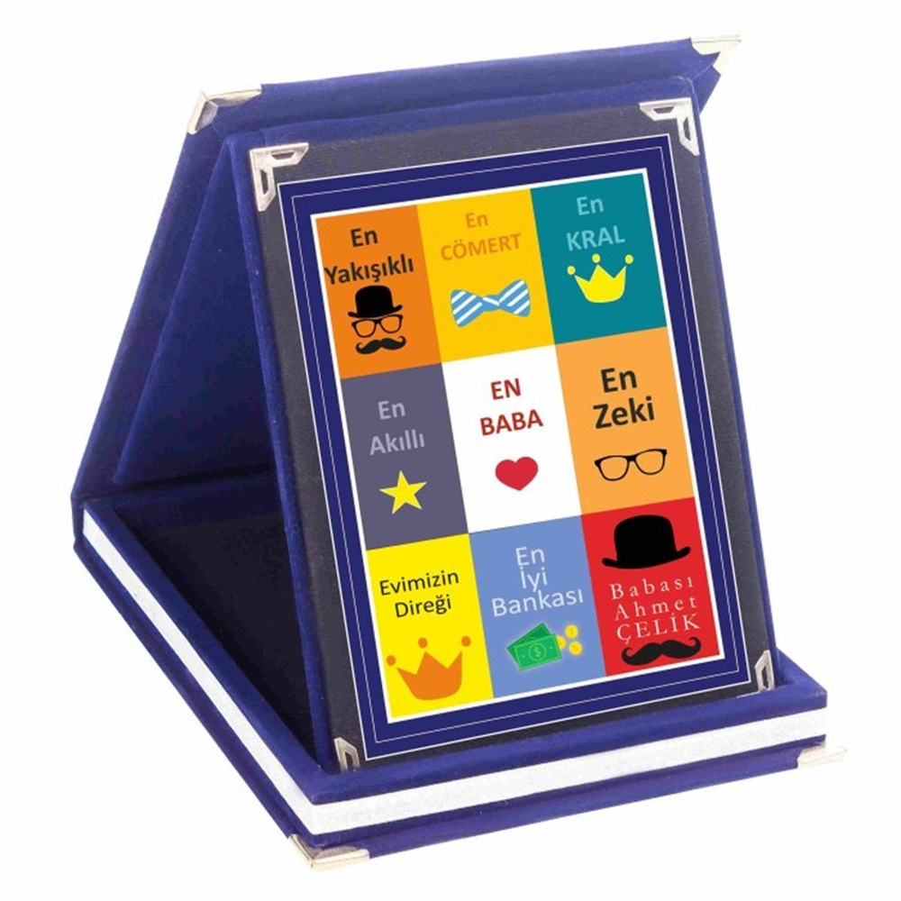 Kişiye Özel Babalar Günü Temalı Büyük Boy Plaket - Babamın Tanımı