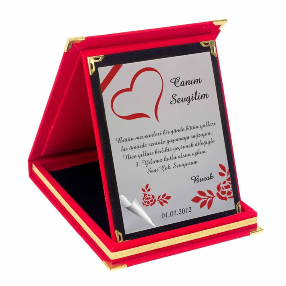 Kişiye Özel Canım Sevgilim Temalı Büyük Boy Plaket M2