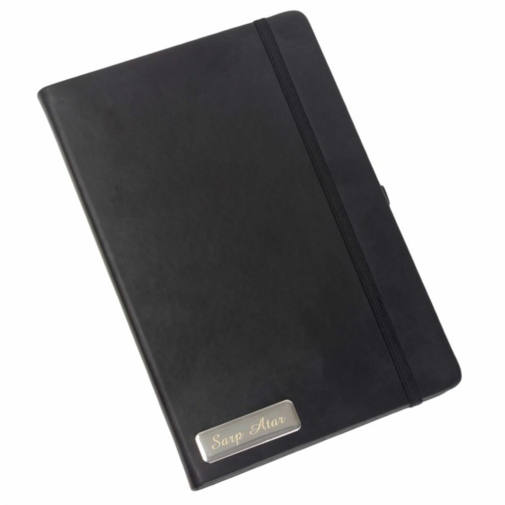 Kişiye Özel Lastikli Siyah Defter