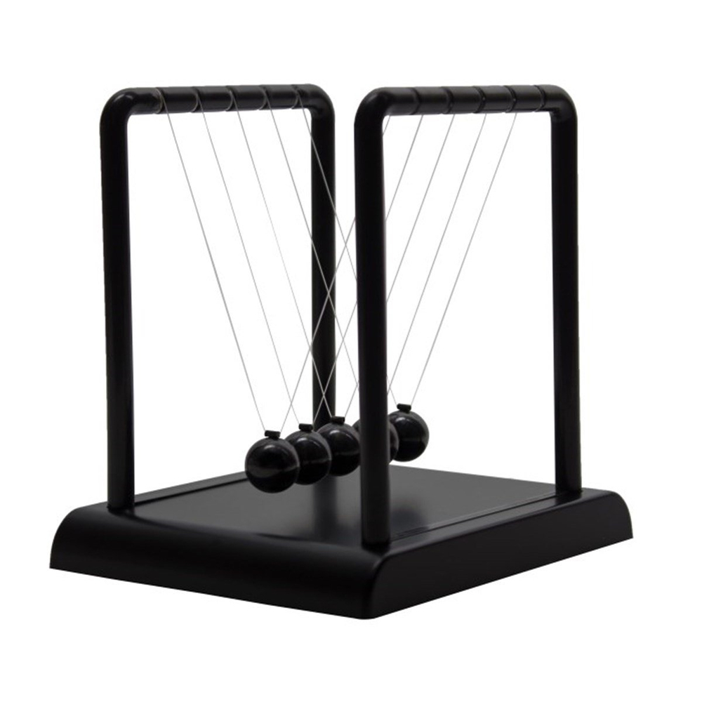 Masa Üstü Newton Denge Topları Orta Boy Mat Siyah