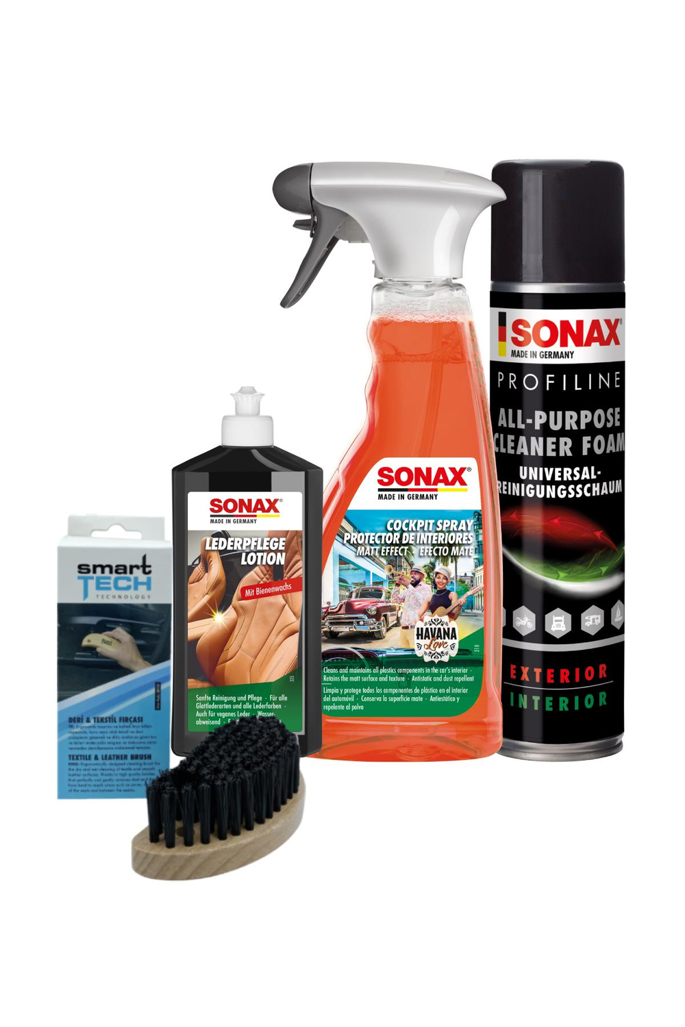 Sonax Deri & Vinil Döşeme Araç Temizleme ve Bakım Seti (Kullanılmış Araç) | Sonax 