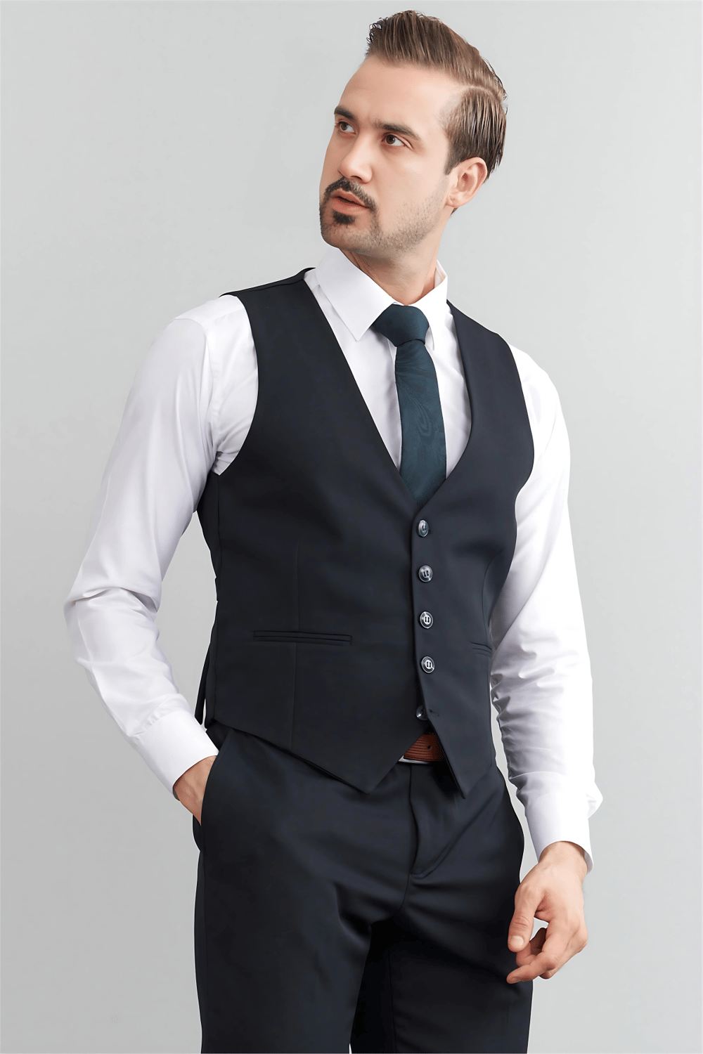 Lacivert Garson Kafe Restoran Ve Otel Erkek Yelek