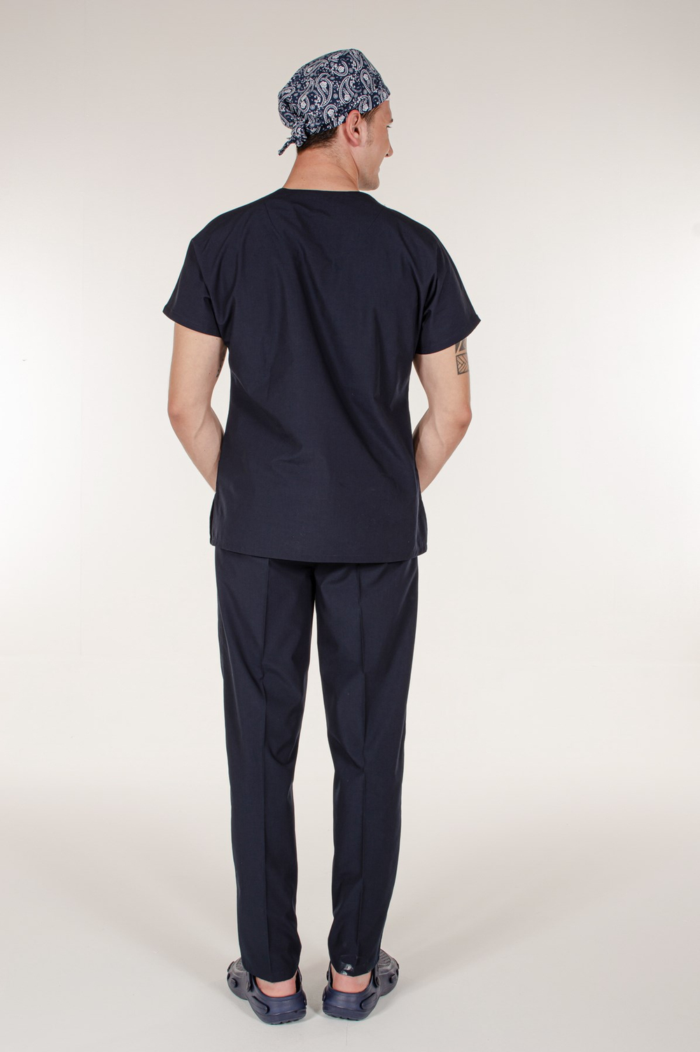 Lacivert Medikal Doktor Hemşire Scrubs Pantolon