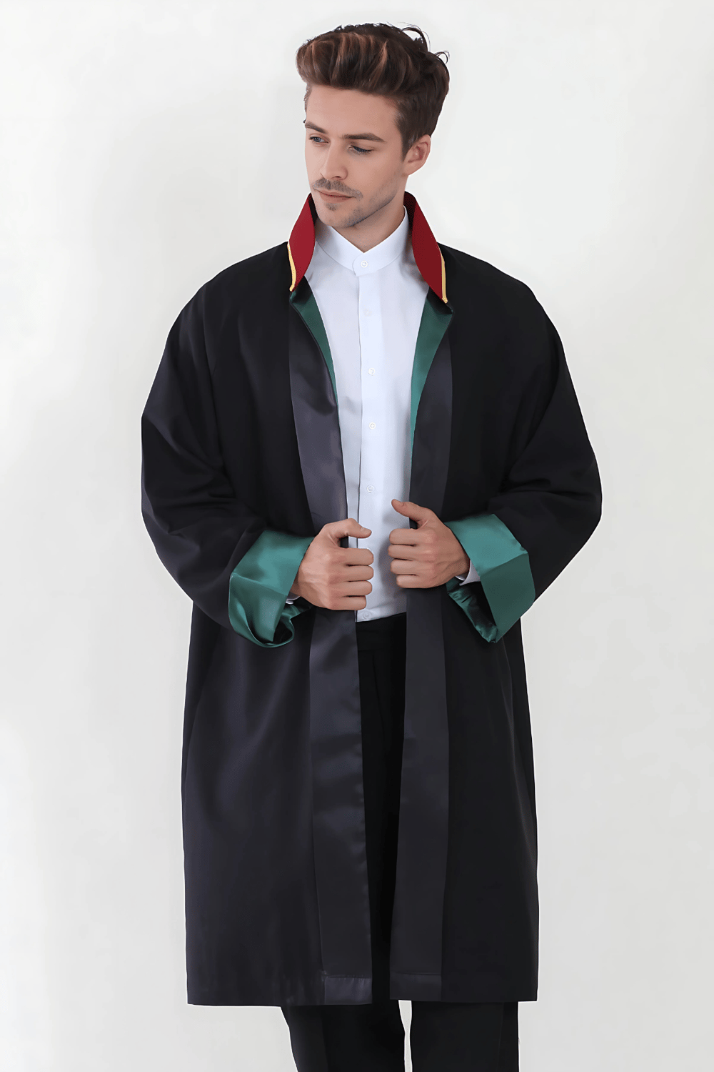 Siyah Kadın/Erkek Unisex Avukat Cübbesi