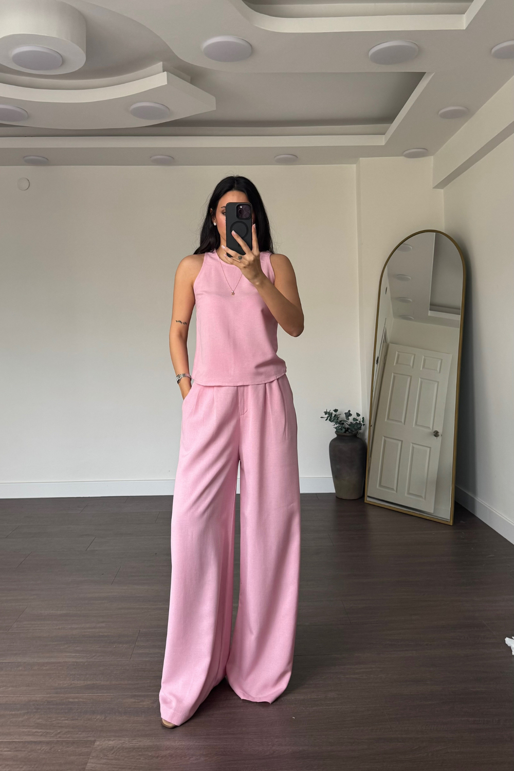 Bluz Pantolon Takım-Pembe