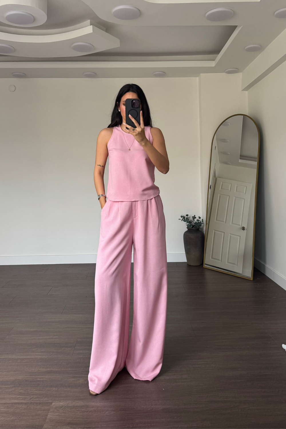 Bluz Pantolon Takım-Pembe