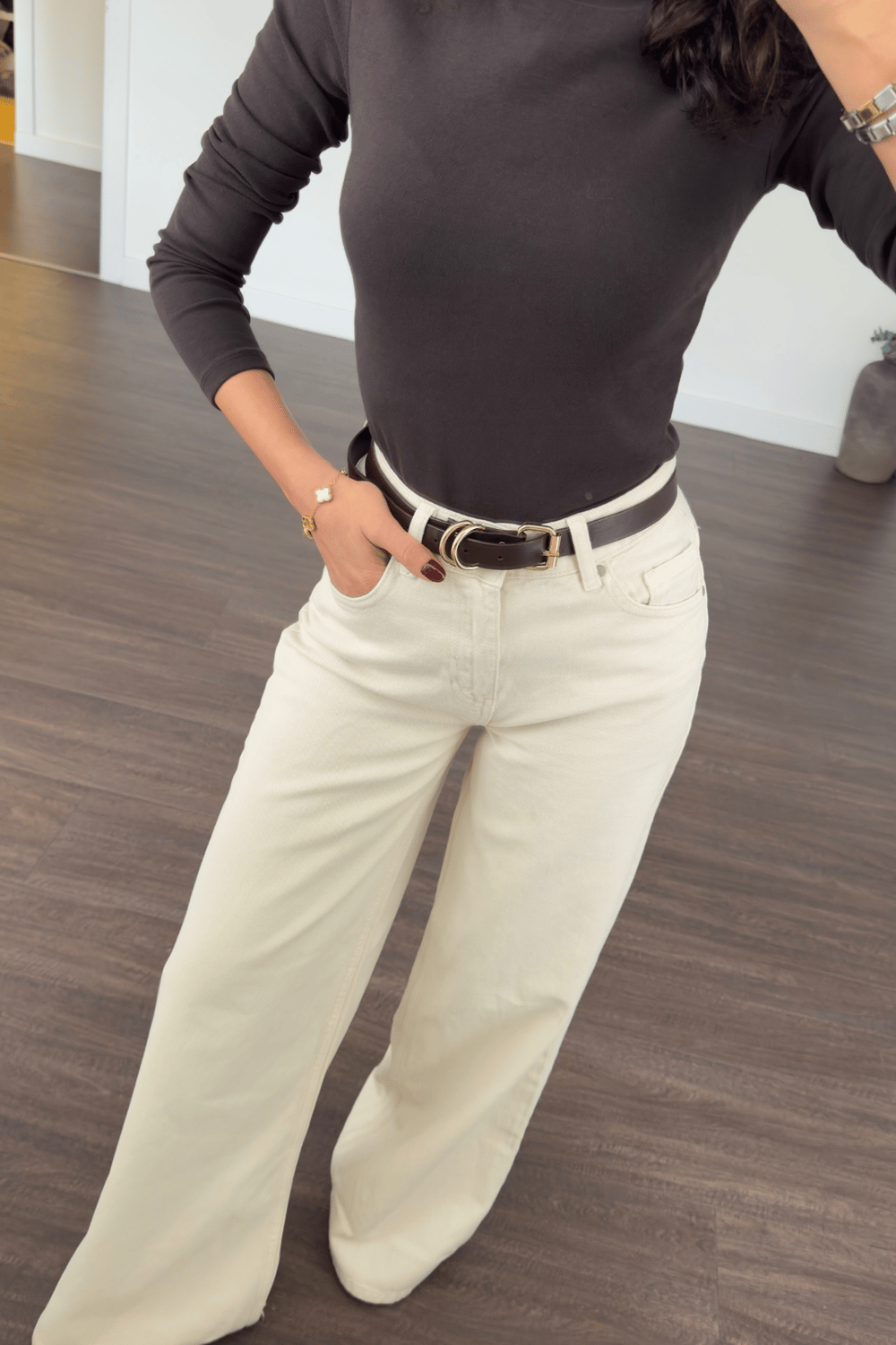 Geniş Paça Jean-Ekru