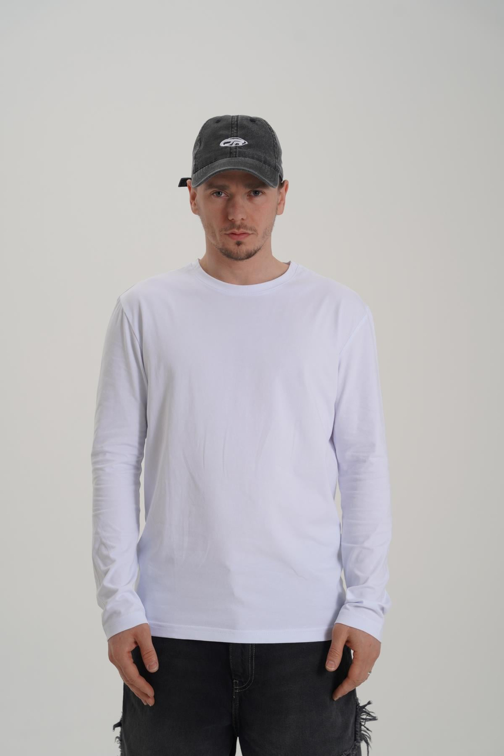 Basic Beyaz Fit İnce Kumaş Longsleeve CT01 24CY122