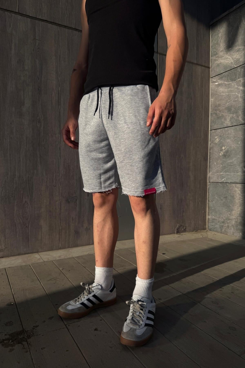 Gri Basic Fit Şort JC01