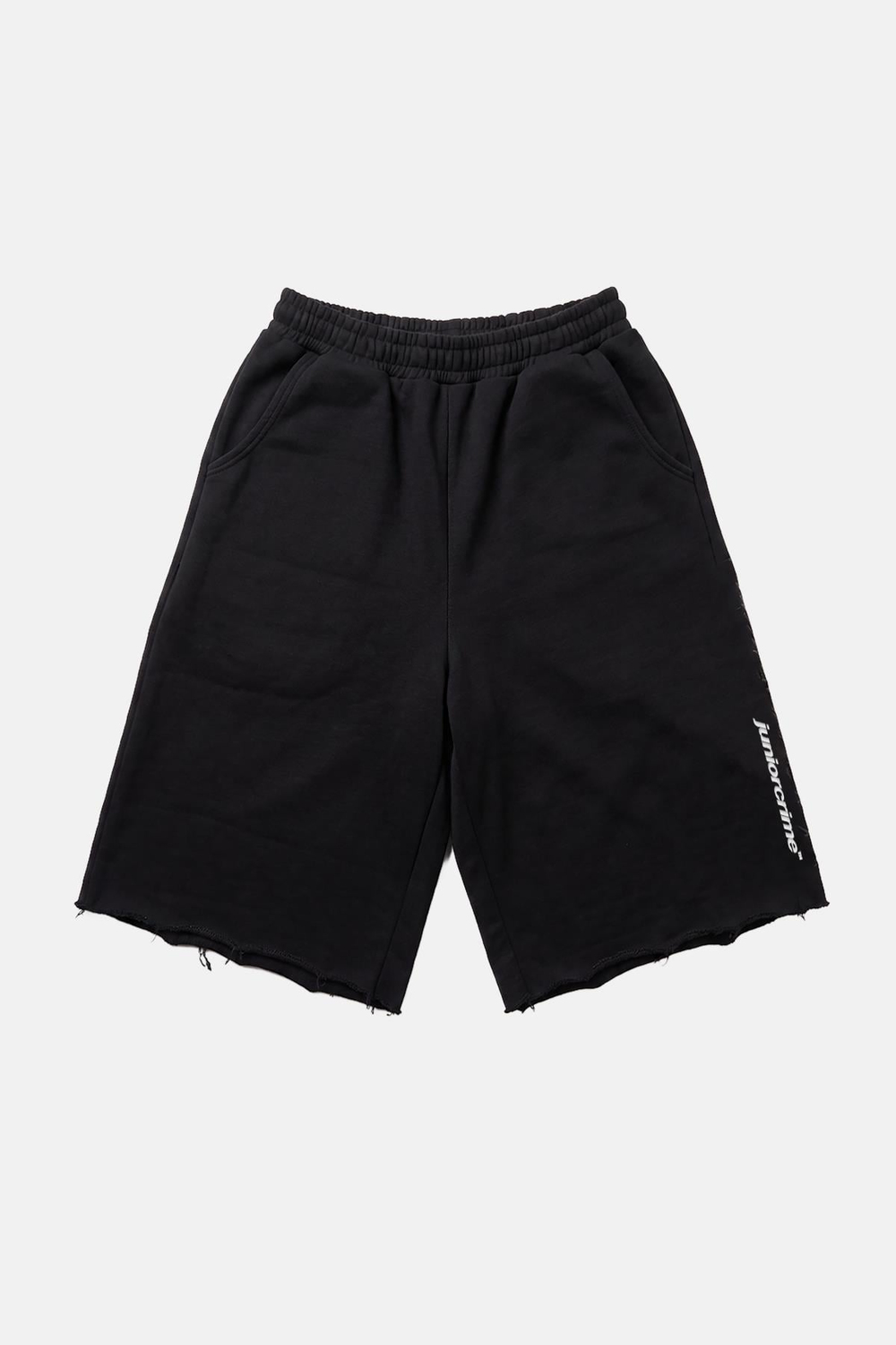 JR Nakışlı Siyah Jogger Baggy Şort