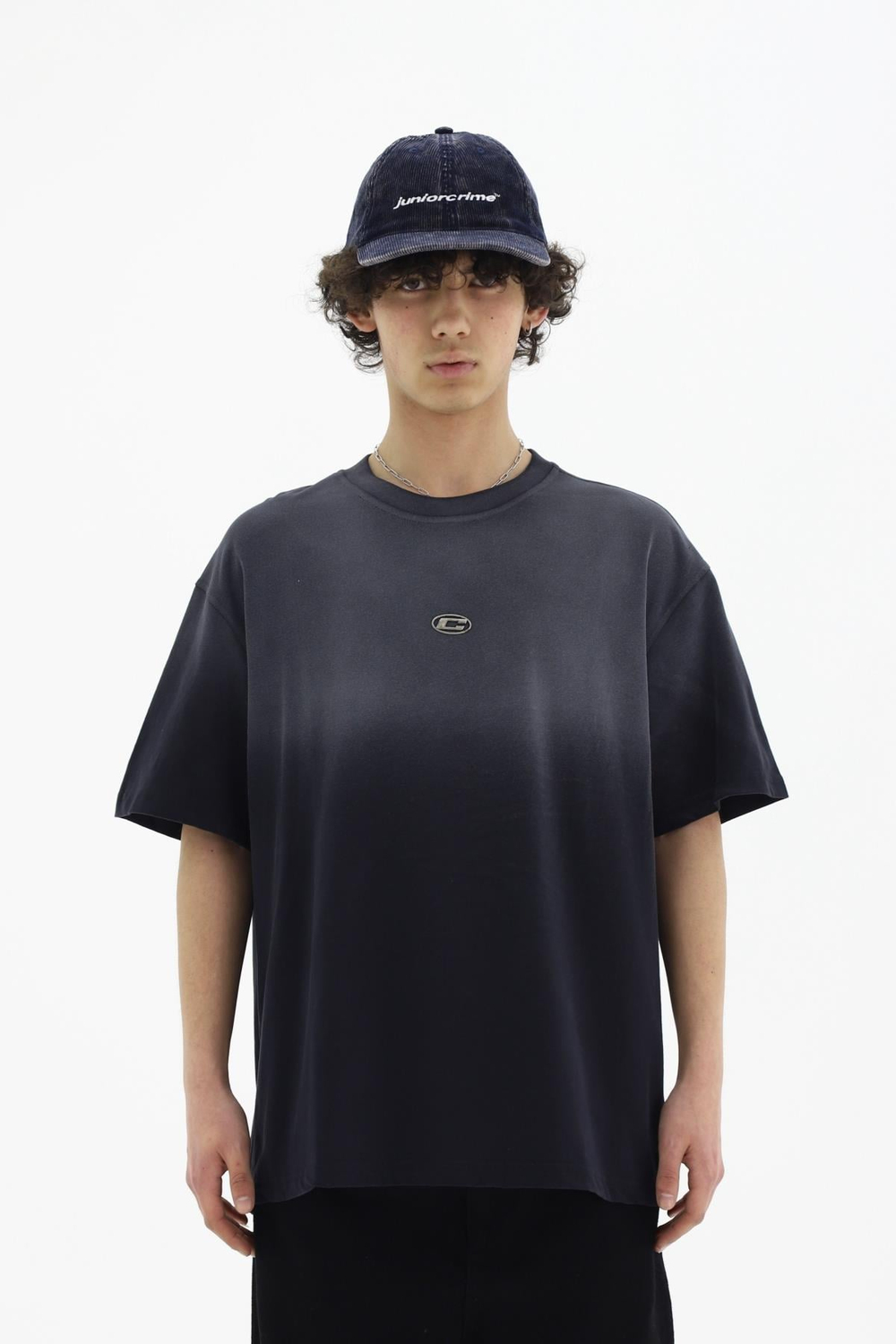 Yıkama Efektli Siyah Oversize Tshirt CT01 25CY074