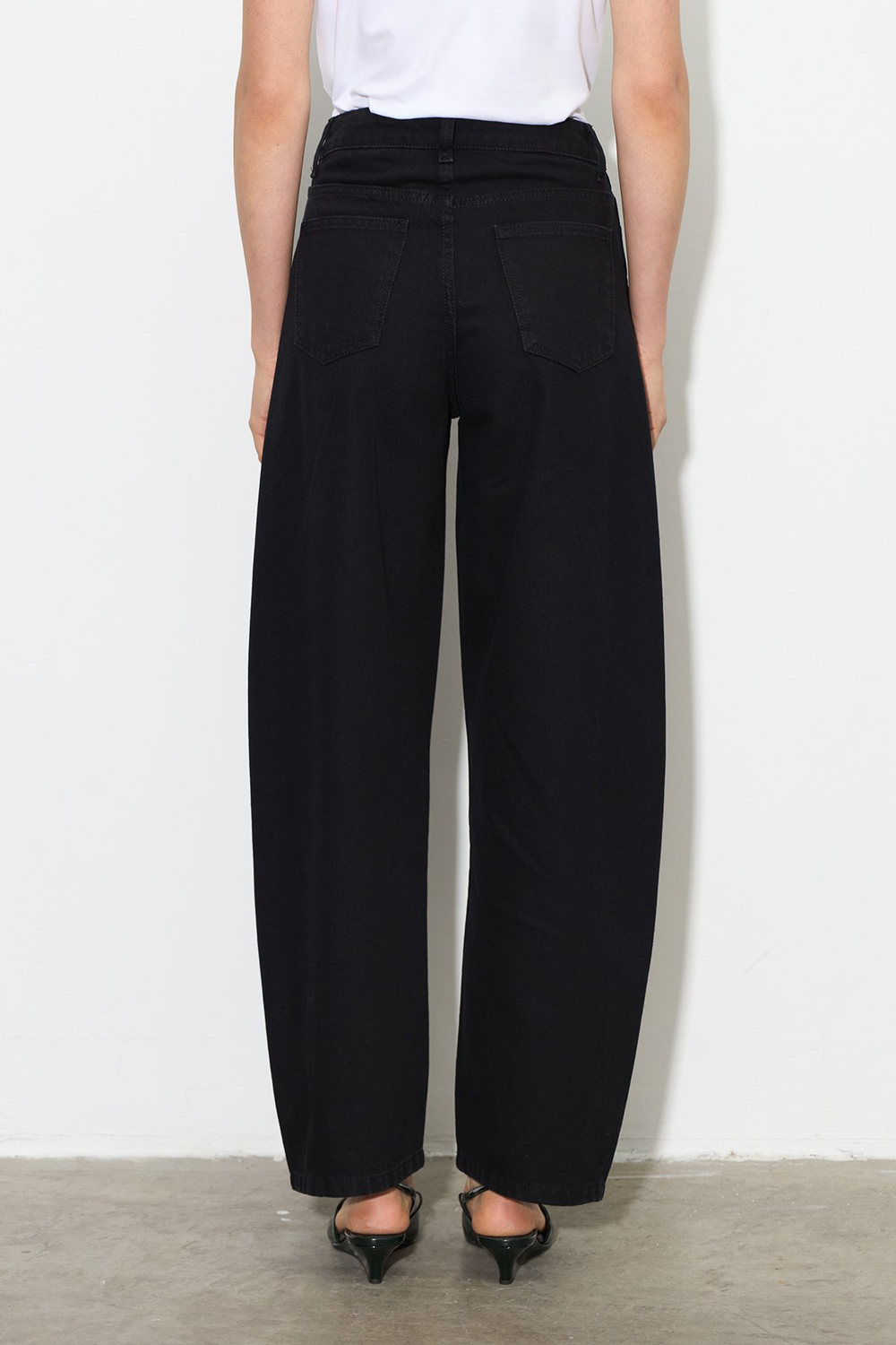 Barrel Fit Denim Pantolon Siyah