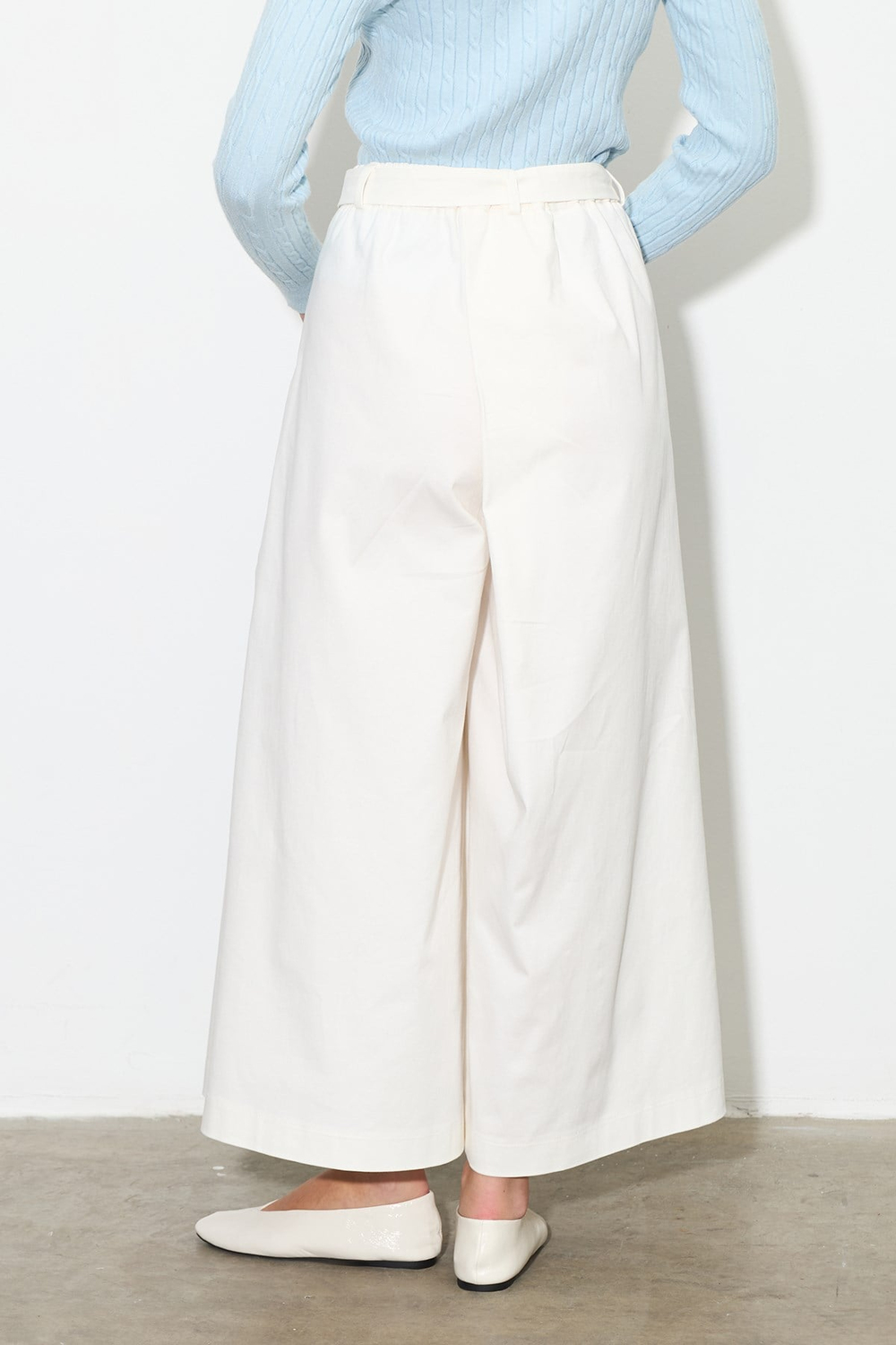 Gabardin Pantolon Etek Ekru
