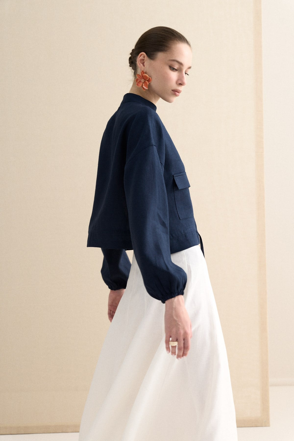 KETEN BOMBER CEKET LACİVERT