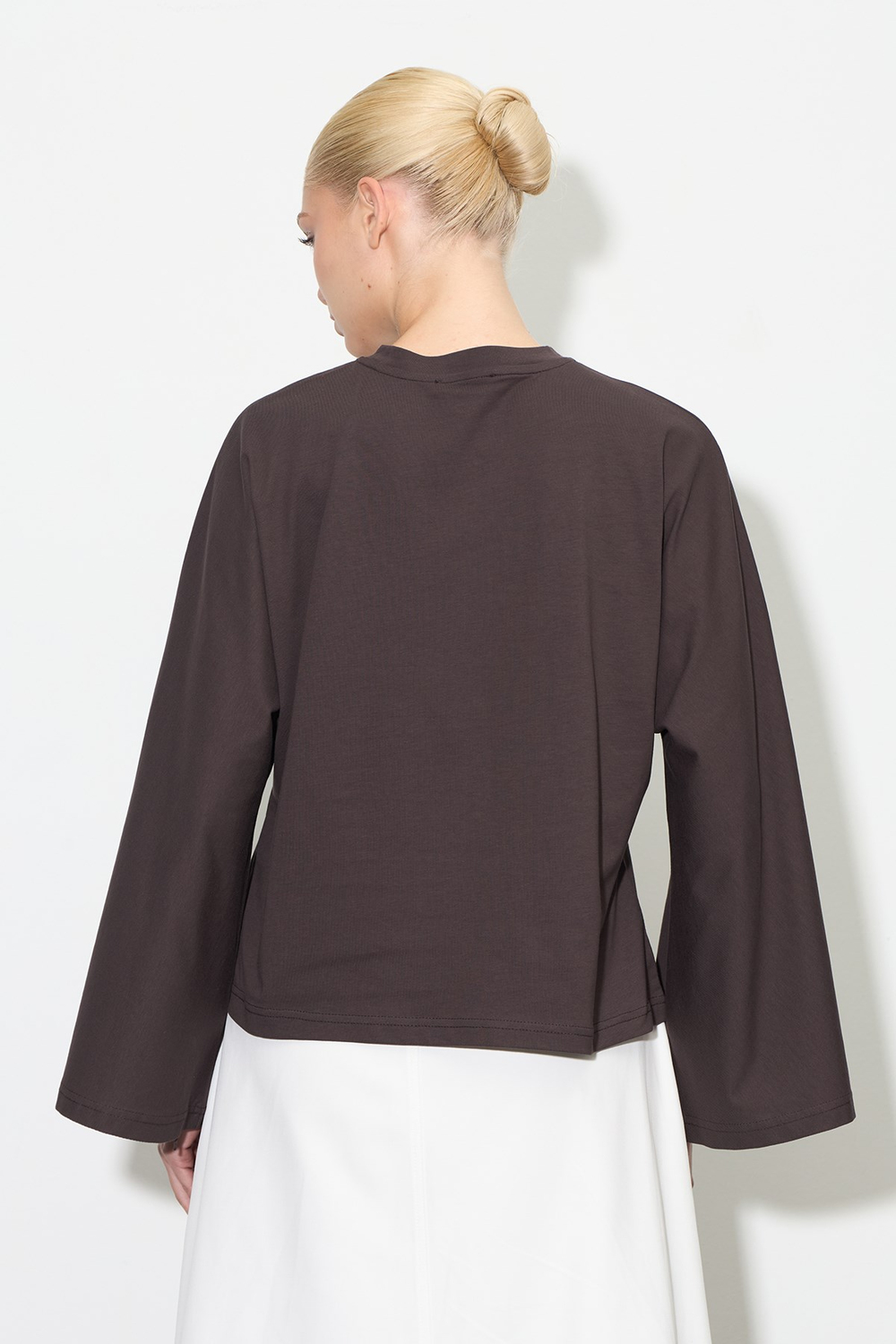 Yarasa Kol Oversize Bluz Acı Kahve