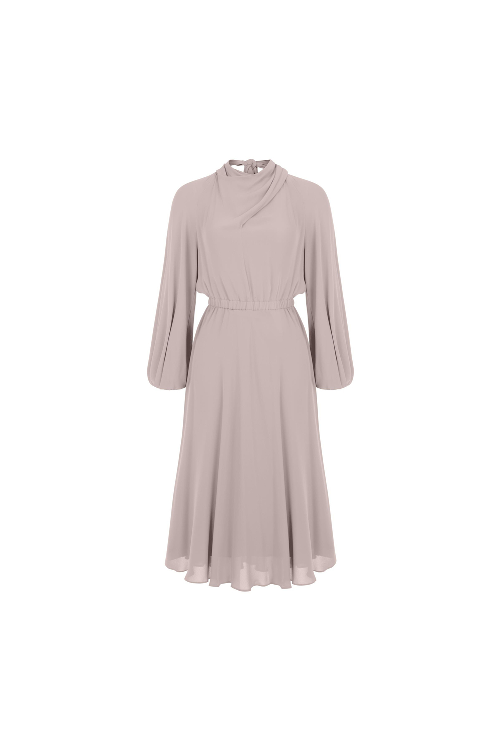 Bağlama Detaylı Elbise Bej