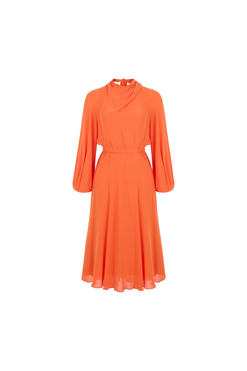 Bağlama Detaylı Elbise Turuncu