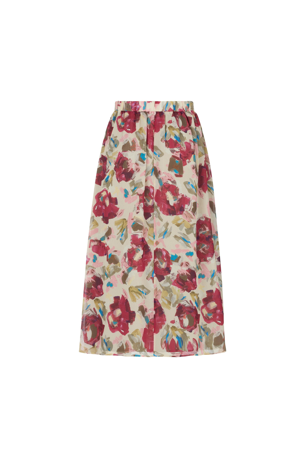 Desenli Midi Etek Baskı