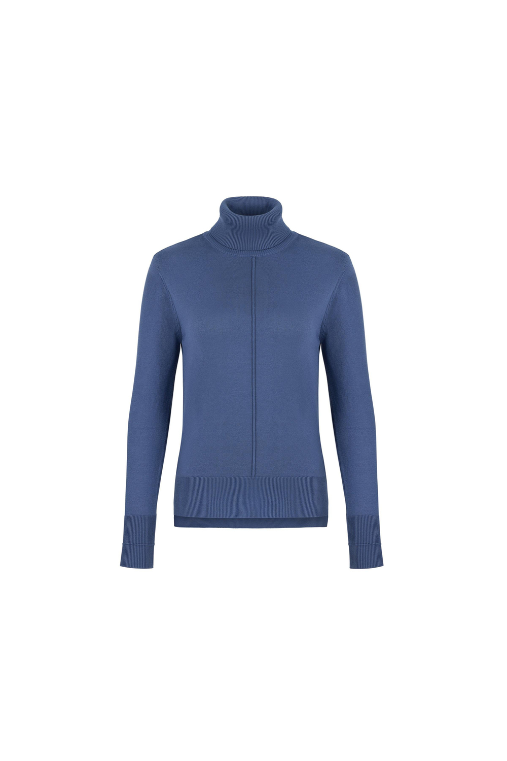 Dik Yaka Triko Çivit Mavisi