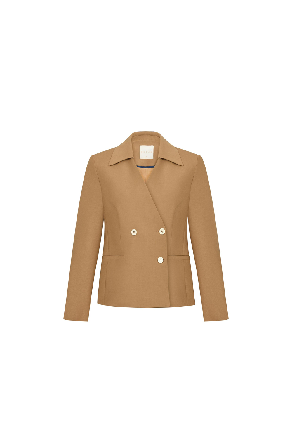 Şömiziye Yaka Yünlü Ceket Ahşap Rengi