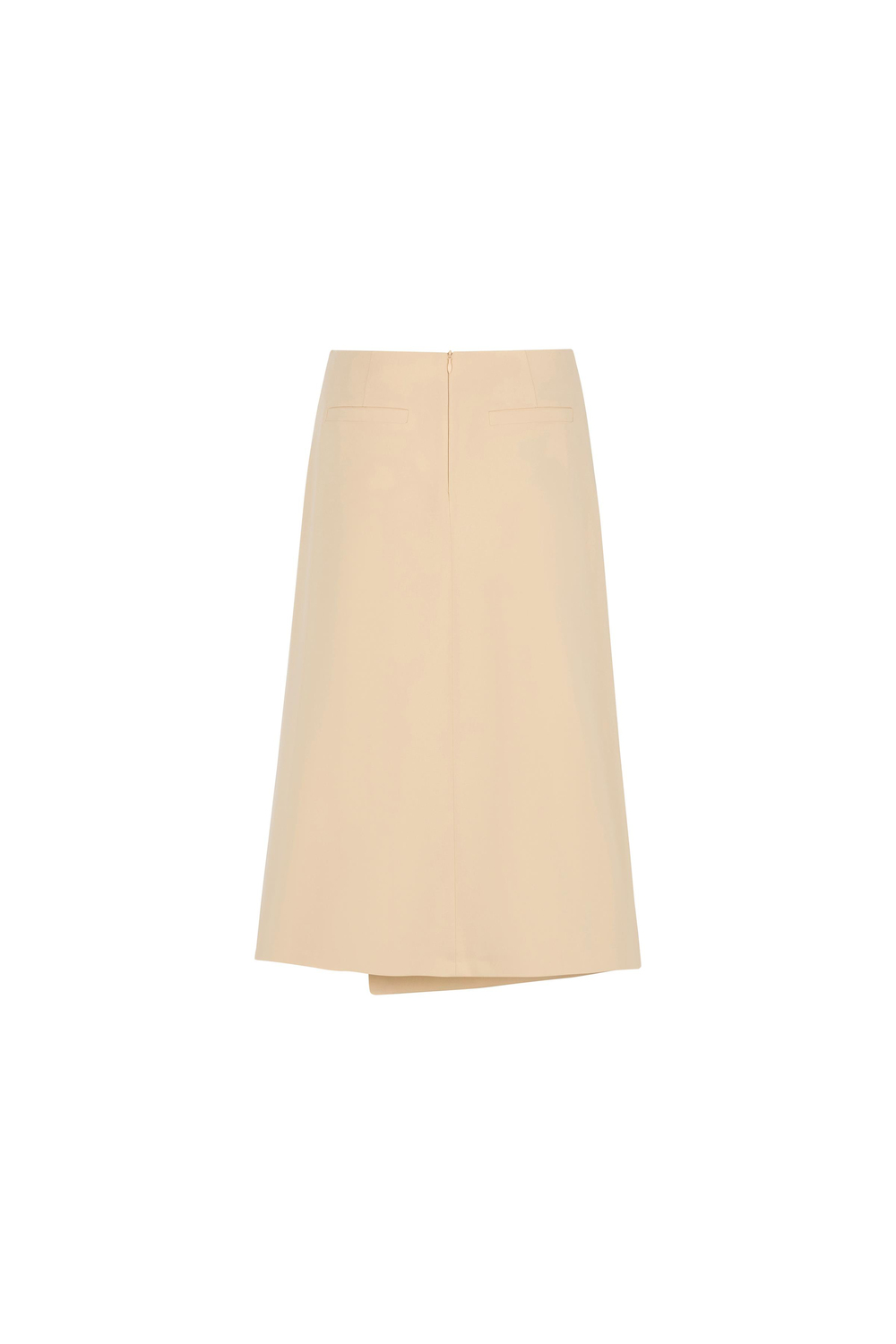 Asymmetrical Style Polyviscose Skirt Panna Cota