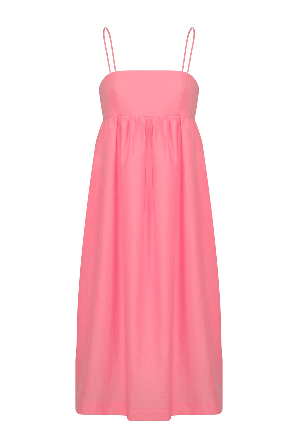 Askılı Puf Elbise Pembe