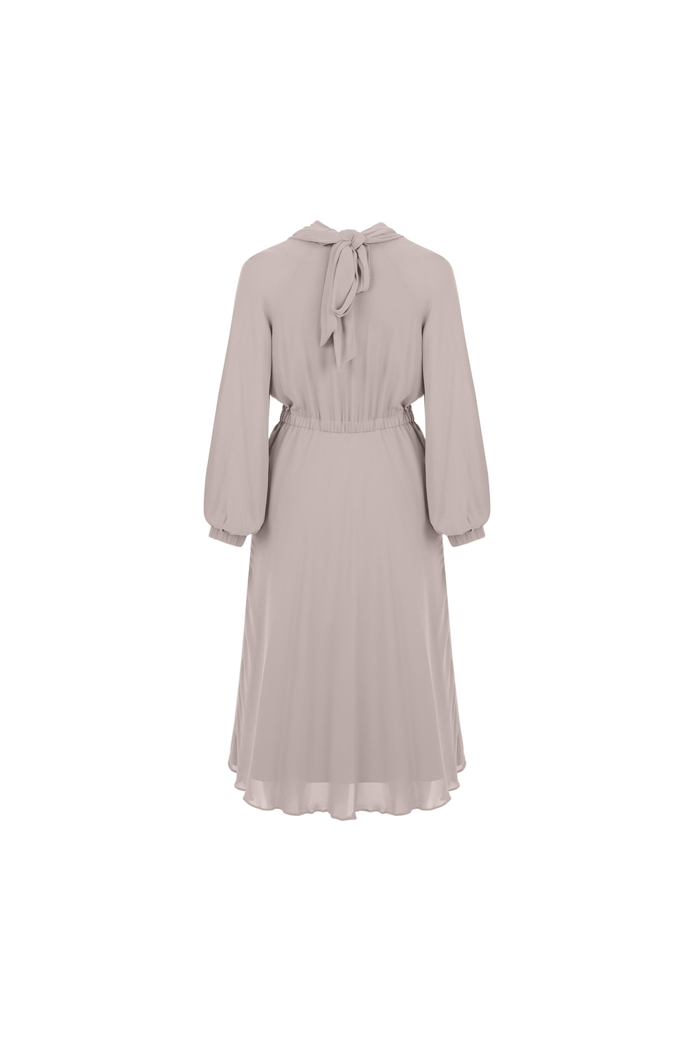 Tie Detail Dress Beıge