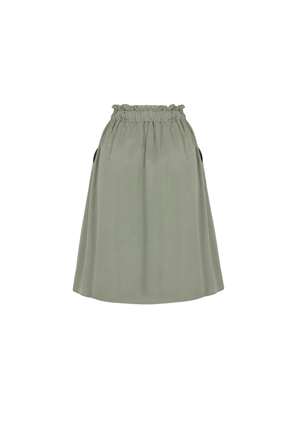 Beli Büzgülü Tencel Karışımlı Etek