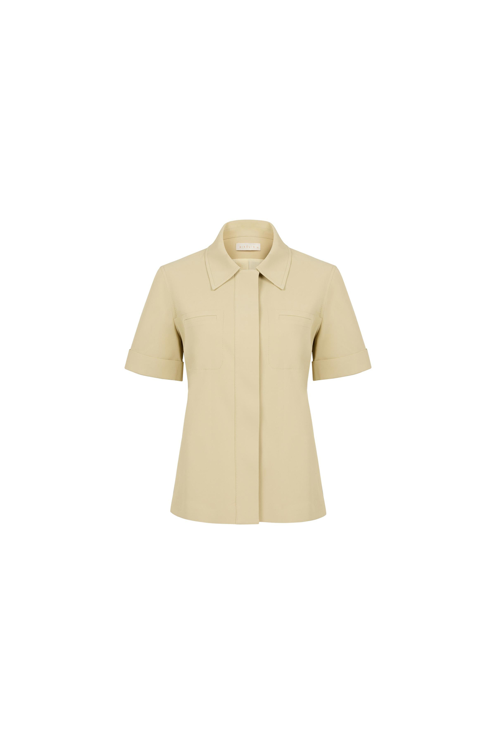 Viscose Vest With Pocket Detail Lıght Gold
