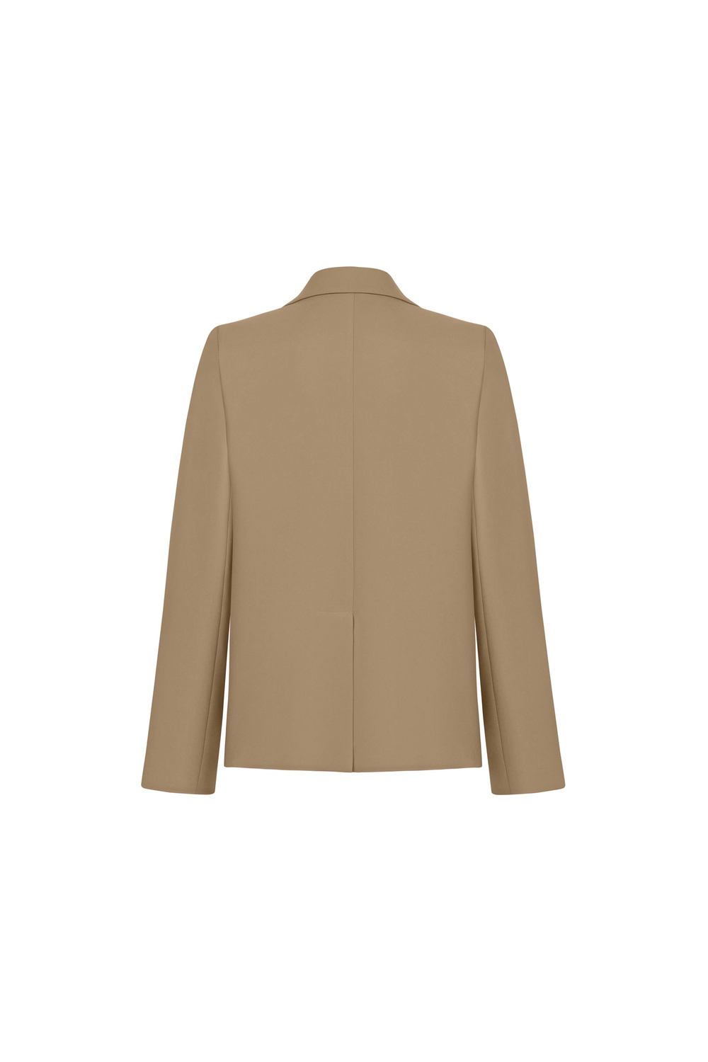Deep Double-breasted Closure Jacket Khakı