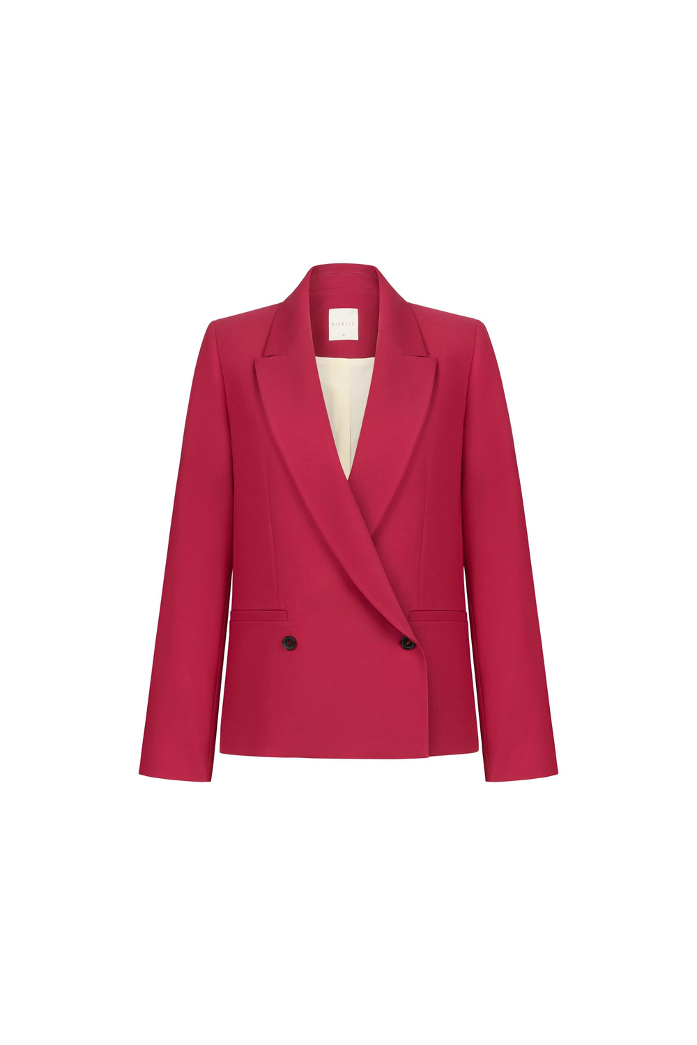 Deep Double-breasted Closure Jacket Cherry