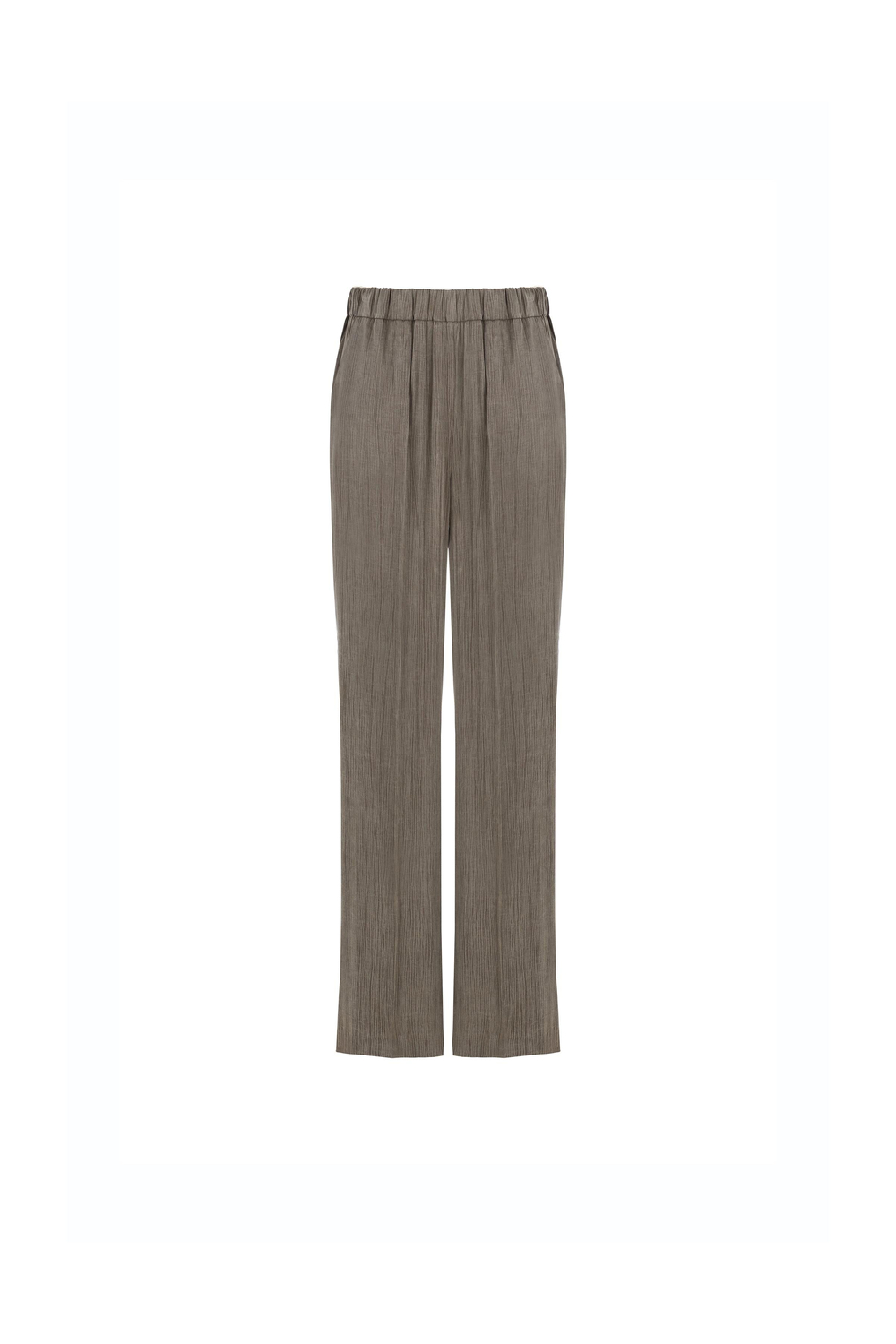 Elastic Waist Detailed, Straight Cut Pajama Pants Ivy Green