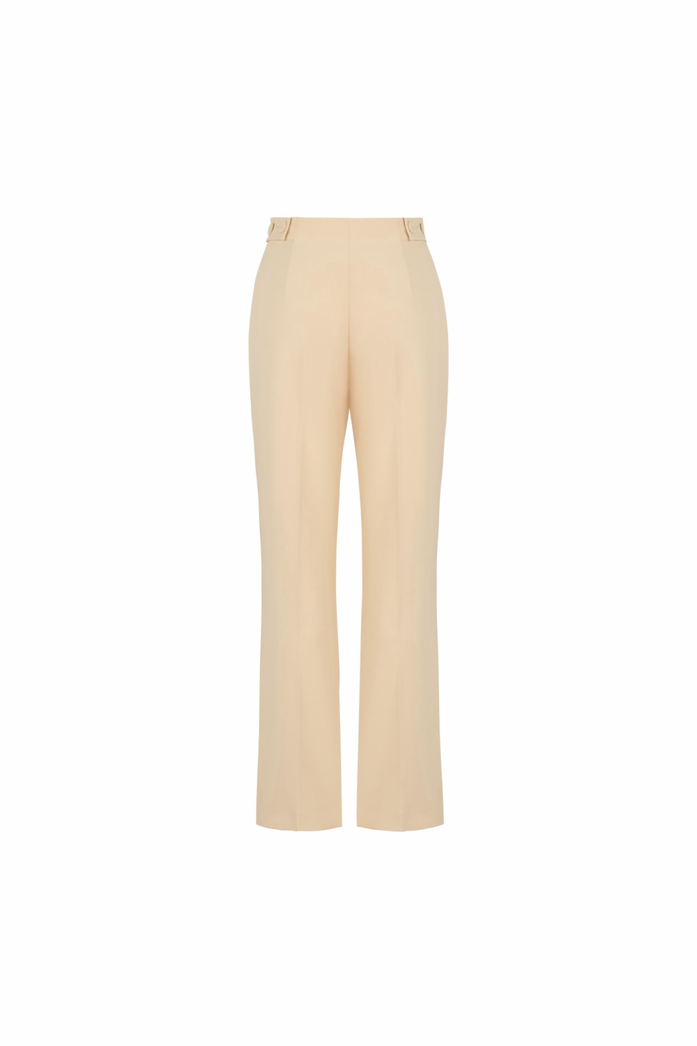 Flared Polyviscose Trousers Panna Cota