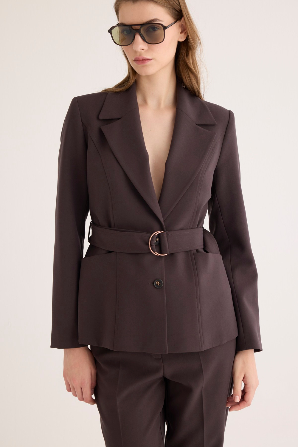 Kemer Detaylı Blazer Ceket