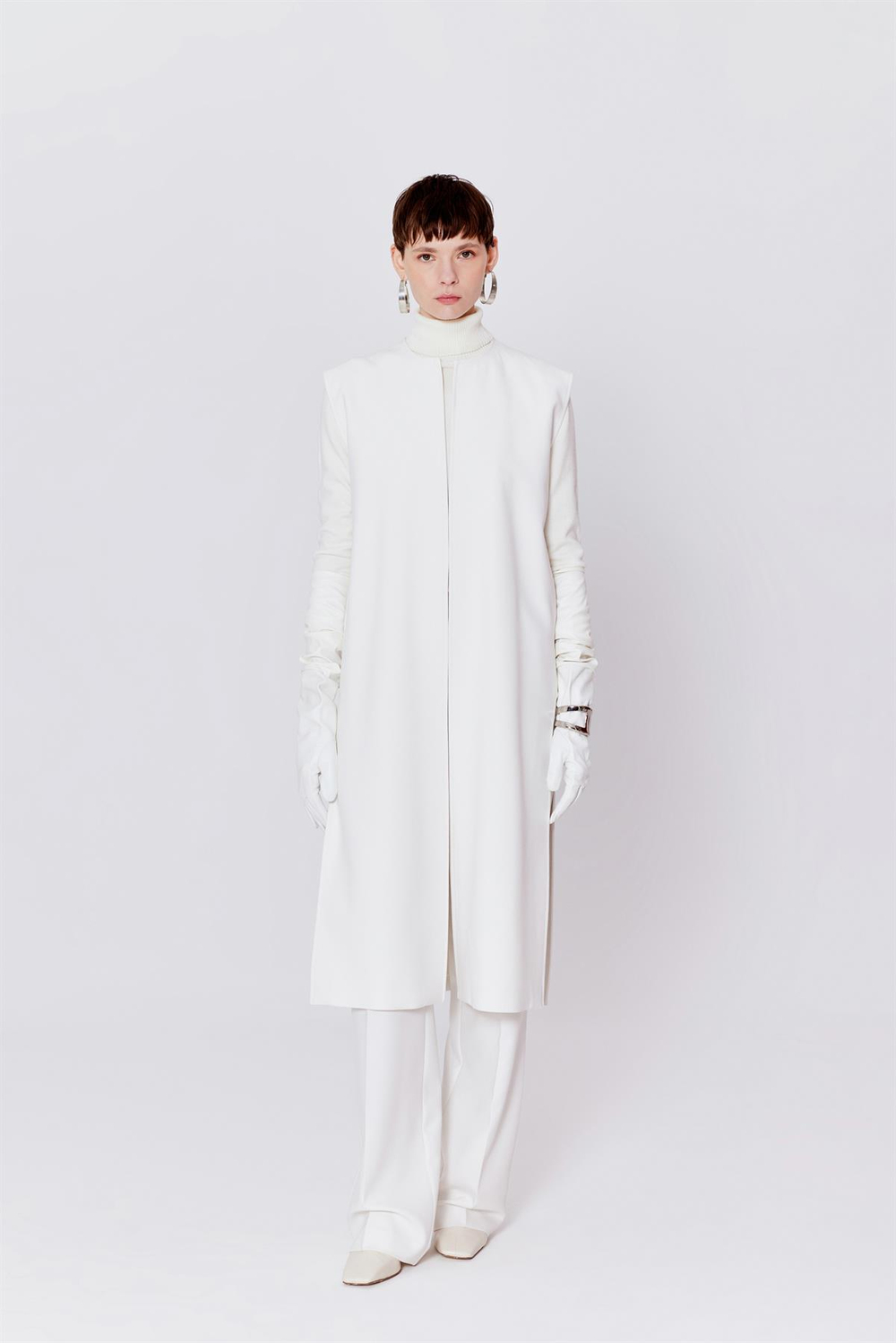 Belt Detailed Vest Ivory