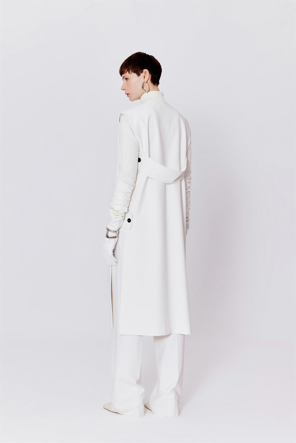 Belt Detailed Vest Ivory