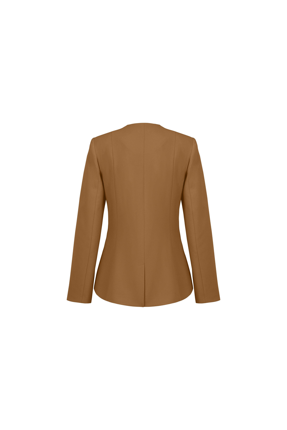 Bone-buttoned Polyviscose Jacket Wood