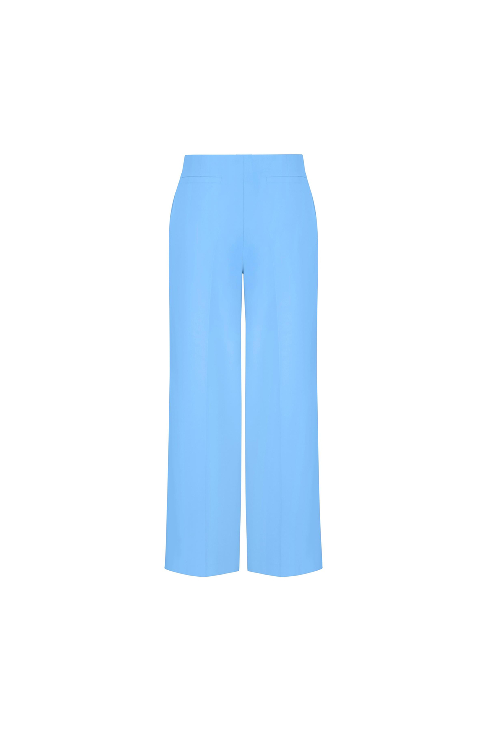 Bone-buttoned Polyviscose Trousers Basalt Blue
