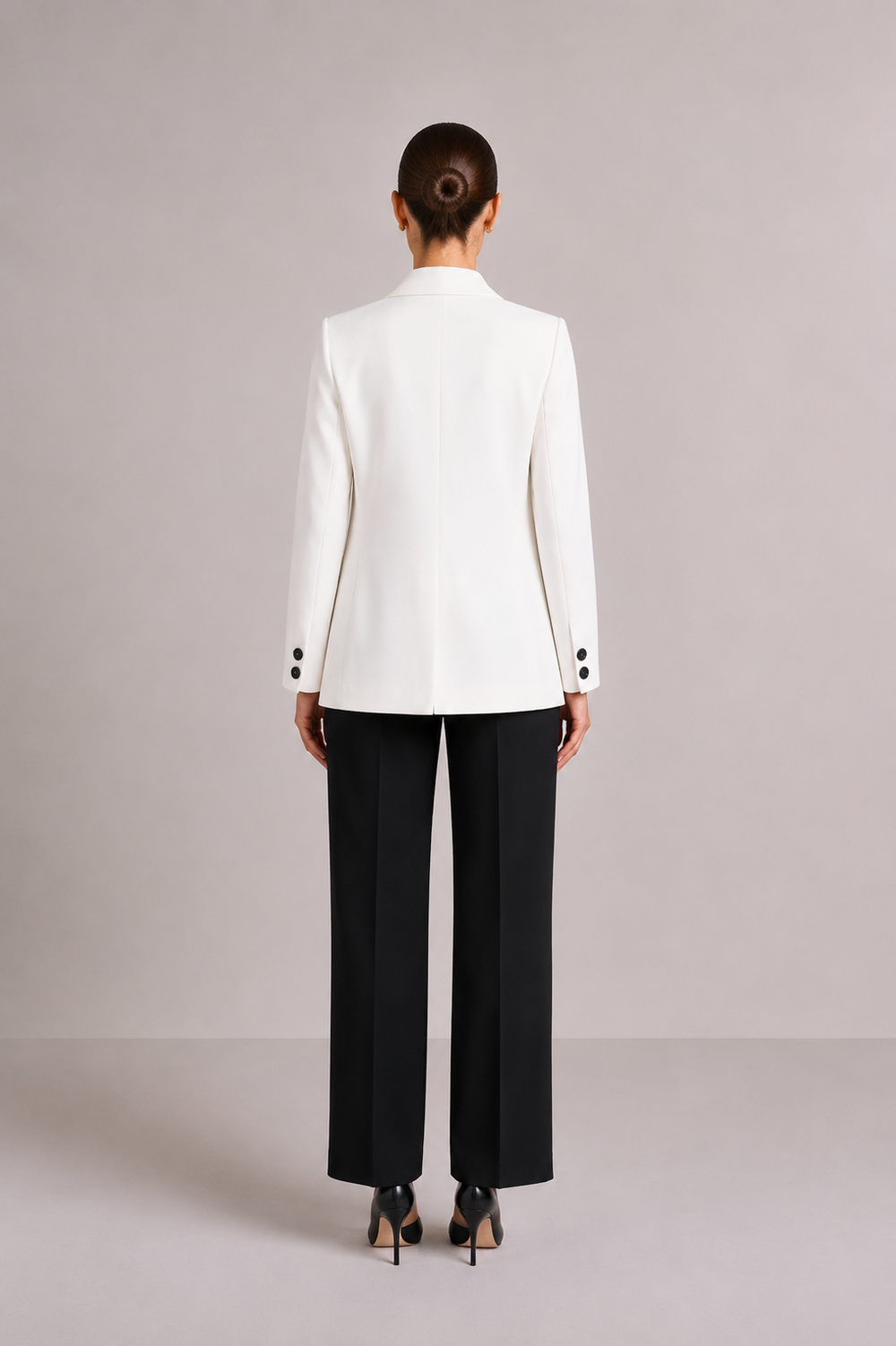 Double Breasted Jacket Off Whıte