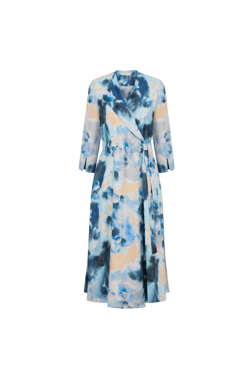 Double Breasted Patterned Crepe Dress Prınt