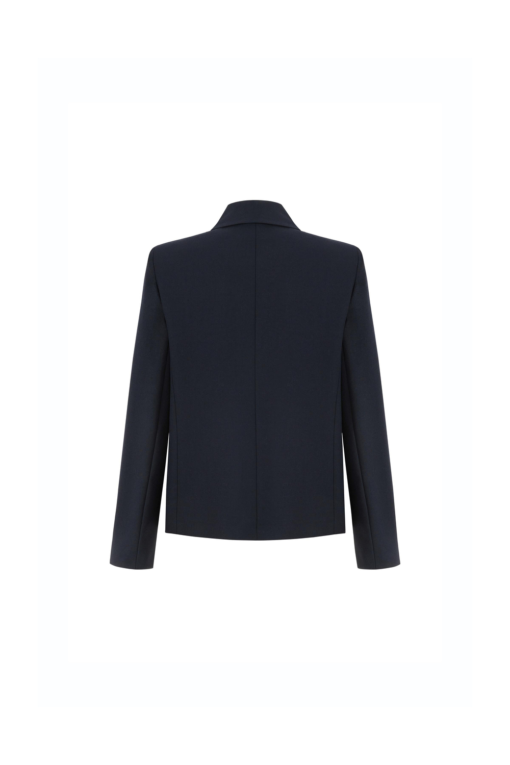 Wolljacke mit Ösen-Details in Schwarz