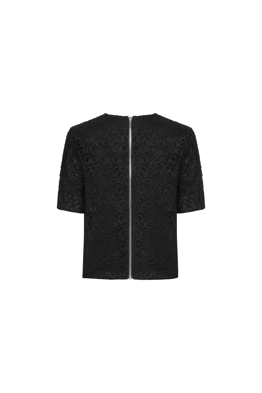 Box Form Lace Blouse Black