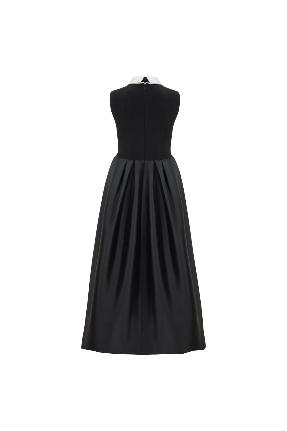 Long Dress With Tie Neck Detail Black